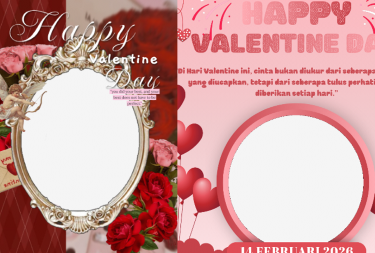 50 Link Twibbon Valentine 2026 Gratis Lengkap Ucapan, Bagikan Momen Romantis Bareng Pasangan