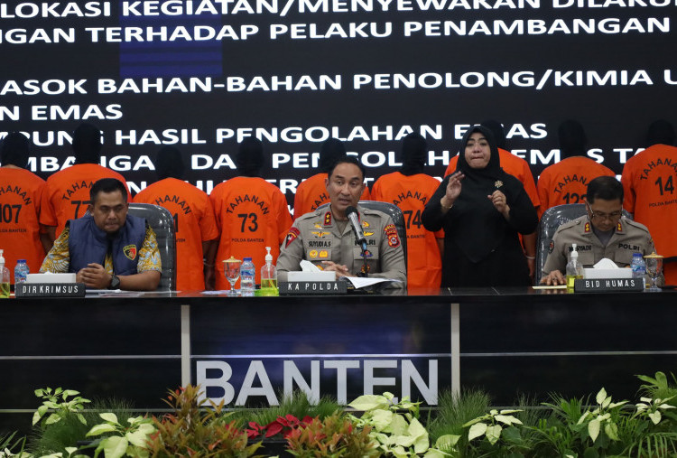 Polda Banten Amankan 10 Tersangka Atas Kasus Tambang Emas Ilegal di Lebak