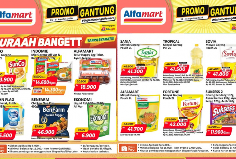 Katalog Promo JSM Alfamart Terbaru 28-30 Agustus 2026, Diskon Telur Ayam Mulai Rp18 Ribuan
