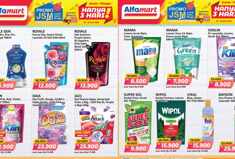 Promo JSM Alfamart Terbaru Hari Ini 20 Juli 2025, Sabun Cuci Piring Mama Lemon Cuma Rp7 Ribuan!