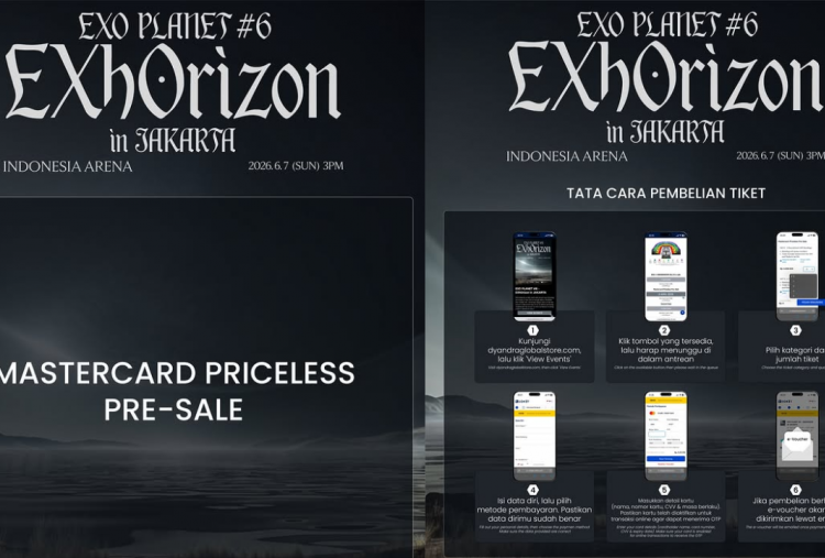 Link dan Cara Beli Tiket konser EXO di Jakarta 2026 Sesi Mastercard Pre-Sale, EXO-L Pastikan Kartu Aktif