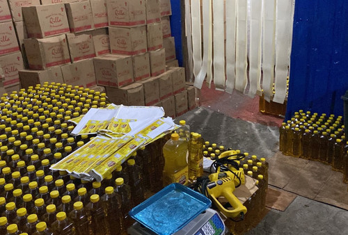 Praktek Pengemasan Ulang Migor Curah di Tangerang Dibongkar, Sita Ribuan Botol Minyak Goreng Siap Edar