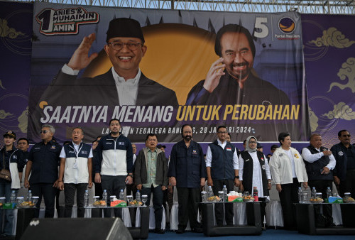 Bersama JK dan Surya Hadiri Kampanye Akbar di Bandung, Anies Yakin Barisan Perubahan Makin Kuat di Jabar