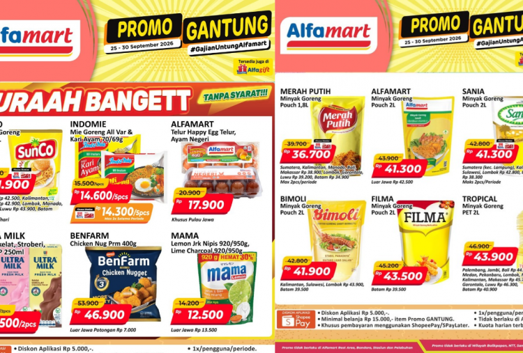 Promo Alfamart Pekan Ini 28-30 September 2026, Diskon Minyak Goreng Seliter Rp36 Ribuan!
