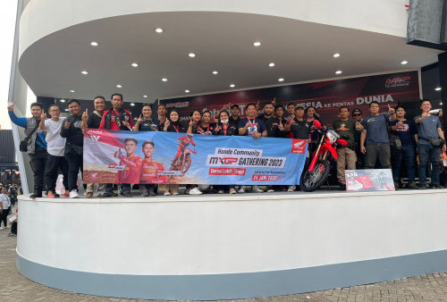 Dukung Crosser Indonesia di MXGP Samota, Pecinta Motorcross Honda Nobar di JFK 2023
