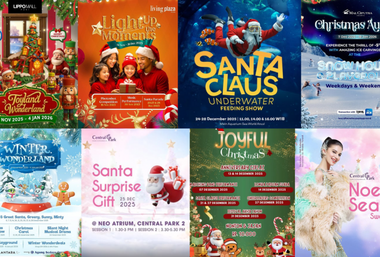 15 Daftar Event Natal di Jakarta Hari ini 25 Desember 2025, Banyak Pertunjukan Santa Claus di Ancol hingga Lippo Mall Puri