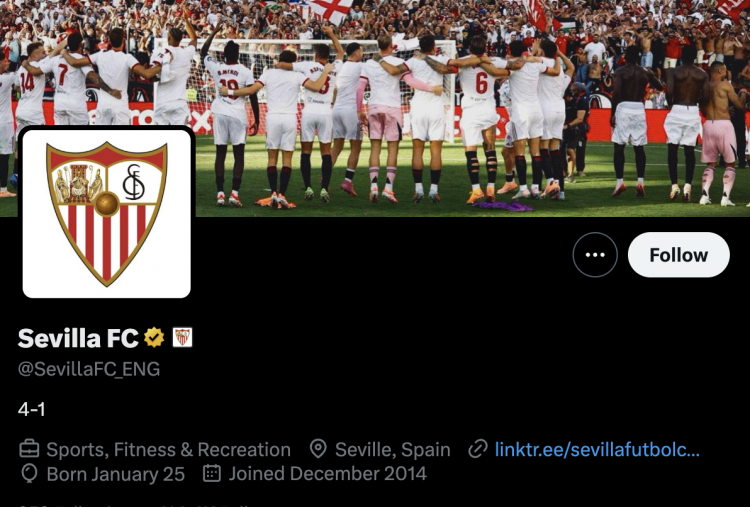 Tren Lucu Klub Sepak Bola Dunia: Kompak Update Bio di X, Tiru Sevilla FC setelah Bantai Barcelona!