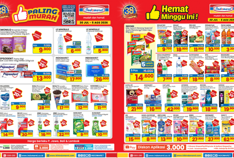 Katalog Promo JSM Indomaret Terbaru 31 Juli-2 Agustus 2026, Diskon Fanta-Coco Cola 1L Cuma Rp7 Ribu