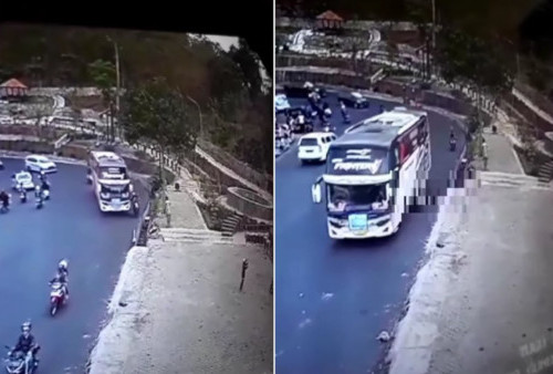 Saat Pemotor Terlindas Bus Pariwisata di Gunungkidul Hingga Viral, Terungkap Kronologi dan Penjelasan Polisi