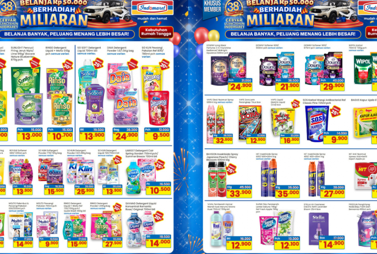 Katalog Promo JSM Indomaret Terbaru Minggu Ini 15-17 Mei 2026, Diskon Rinso Detergent Liquid Rp10.700