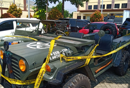 Ssttt... Ada Dua Jeep Perang Dunia II Parkir di Mapolda Lampung