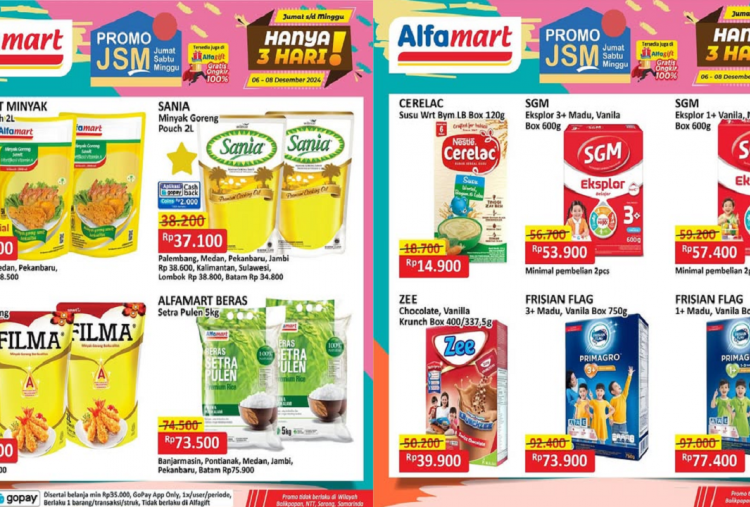 Katalog Promo JSM Alfamart Periode 6-8 Desember 2024, Minyak Goreng Mulai Rp36 Ribu