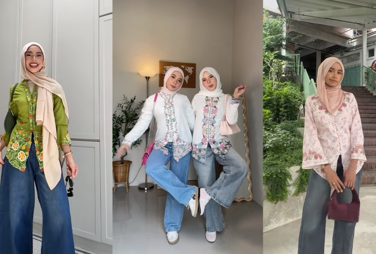 Kebaya Jeans Jadi Tren Viral di Media Sosial, Mix and Match Tradisi