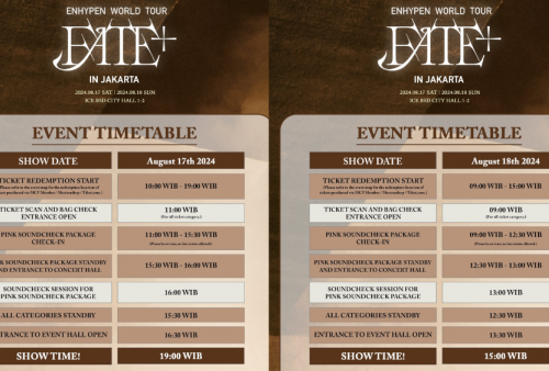 Rundown Konser ENHYPEN di ICE BSD 17-18 Agustus 2024, ENGENE Wajib Tahu!