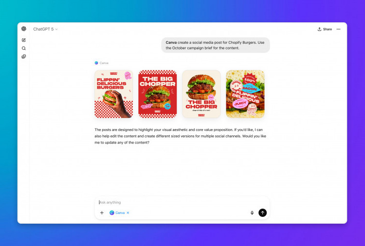 Canva Ada di ChatGPT, Kini Bikin Desain Bisa Dimulai dari Percakapan