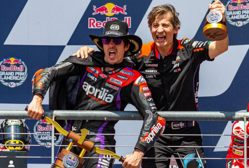 Maverick Vinales Juara MotoGP Amerika 2024, Ukir Sejarah Memenangkan Balapan dengan Tiga Pabrikan Berbeda