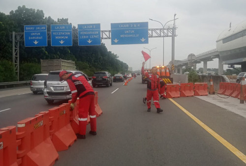Tol Jagorawi Arah Jakarta Padat, Contraflow Dari KM 17+200 hingga KM 08+800 Diterapkan