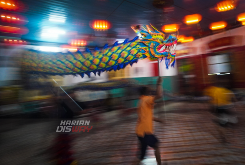 Latihan Barongsai dan Liong Jelang Imlek