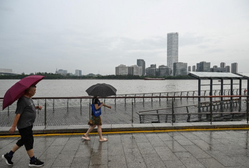 Shanghai Terendam Banjir Setelah Diterjang Dua Topan Berturut-turut