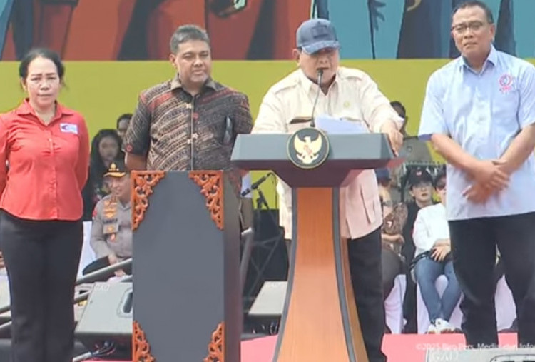 Canda Prabowo ke Massa Buruh: 'Gue Kalah 4 Kali di Pemilihan Presiden, Elo Ketawa Lagi'