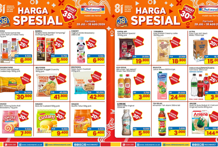 Promo Indomaret Terbaru Hari ini 1 Agustus 2026, Diskon Ultra Susu Cair UHT Moka 750 ml Cuma Rp15 Ribuan