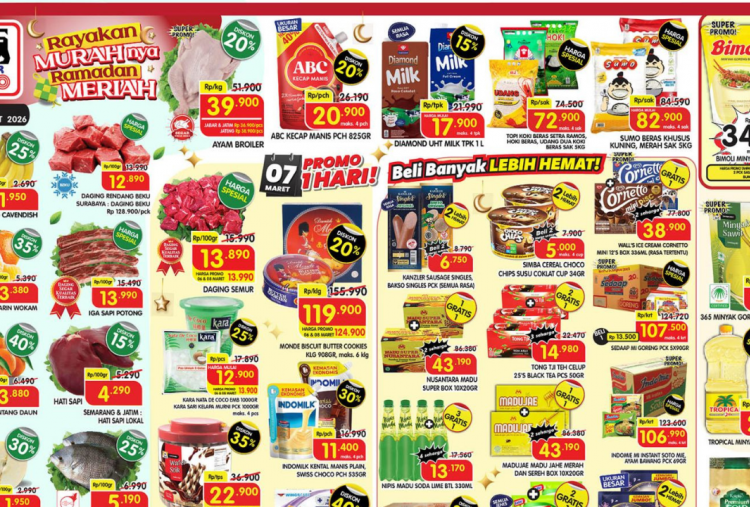 Promo JSM Superindo Terbaru 6-8 Maret 2026, Spesial THR Beli Daging Dapat Diskon Rp50 Ribu Pakai BNI