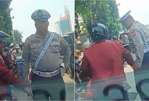 Uhuk, Viral Video Oknum Polantas Diduga Terima Uang Damai Saat Tilang Pemotor di Jaksel