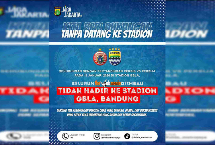 Jangan Ngeyel! Polda Metro Larang Jakmania Nekat ke Bandung Saat Persib vs Persija
