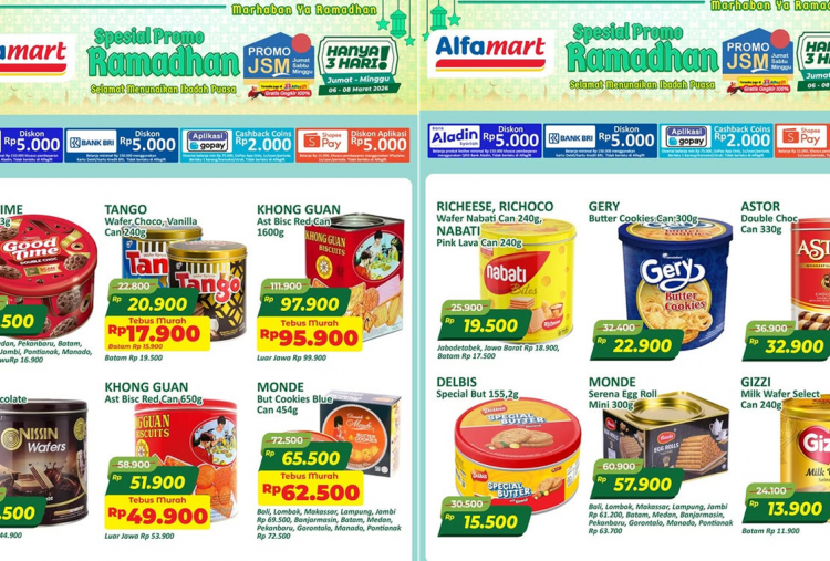 Promo JSM Alfamart Terbaru Hari Ini 8 Maret 2026, Buat Hampers Lebaran Biskuit Monde Diskon Rp65 Ribuan!