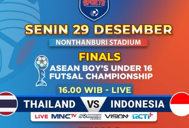 Link Live Streaming Timnas Futsal Indonesia vs Thailand di Final AFF U-16 Lengkap Cara Nonton