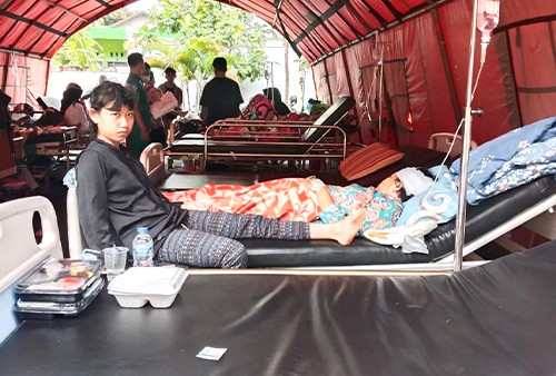 RSUD Sayang Nyaman Rawat Pasien di Tenda Antisipasi Gempa Susulan
