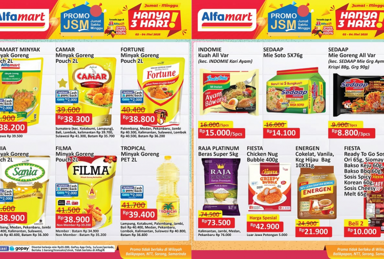 Katalog Promo JSM Alfamart 2-4 Mei 2025 Edisi Awal Bulan, Borong Minyak Goreng Cuma Rp37 Ribu