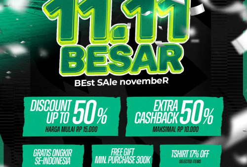 Promo 11.11 Persebaya Store: Diskon dan Cashback 50 Persen, Free Gift! 