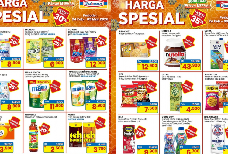 Promo JSM Indomaret Terbaru 1 Maret 2026 Edisi Awal Bulan, Sabun Ekonomi Cuci Piring Cuma Rp6 Ribuan!