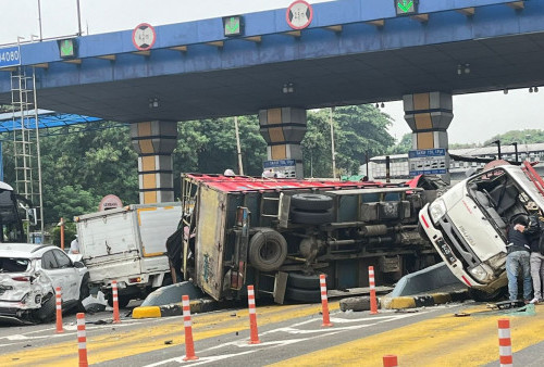 Kecelakaan Beruntun Terjadi di Gerbang Tol Halim Pagi Ini, Lima Kendaraan Ringsek