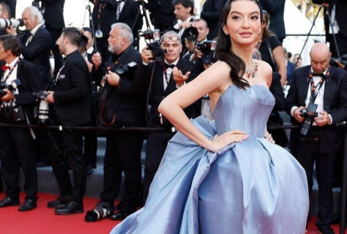 Raline Shah Tampil Bak Cinderella di Red Carpet Cannes Film Festival, Memukau dengan Gaun Rancangan Desainer Medan