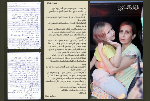 Buzzer Israel Geram Surat Tahanan Hamas Ucapkan Terima Kasih Beredar Luas: Anak Saya Diperlakukan Seperti Putri Gaza