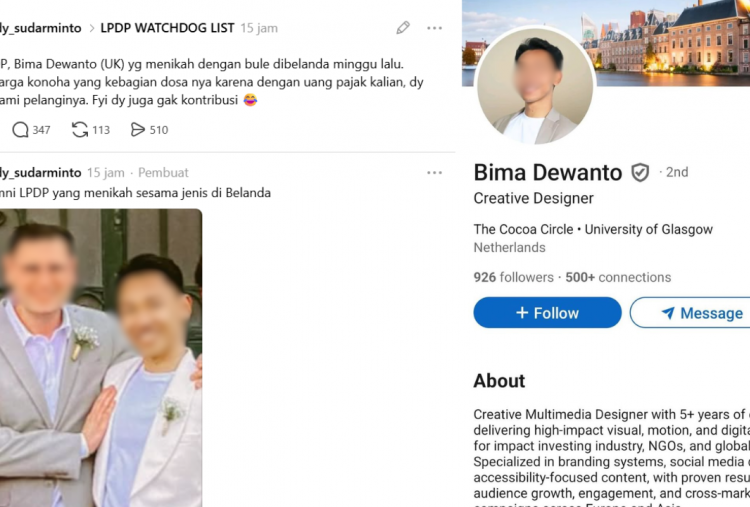 Viral Bima Dewanto Alumni LPDP Disebut Nikah Sesama Jenis di Belanda dan Tidak Berkontribusi, Benarkah?