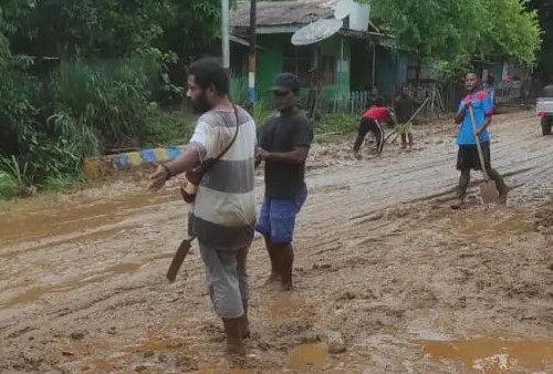 Drainase Tertutup Lumpur, Tiga Distrik di Jayapura Alami Banjir