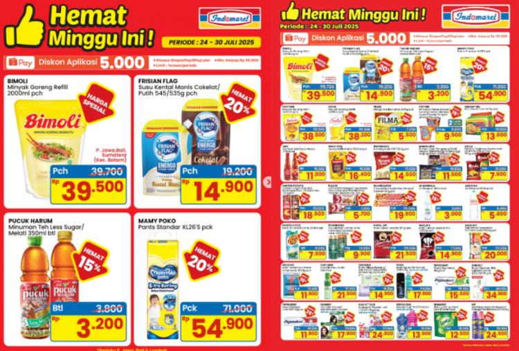 Promo Indomaret Spesial Akhir Pekan 26 Juli 2025, Kopi Bubuk-Gula Pasir Mulai Rp20 Ribuan