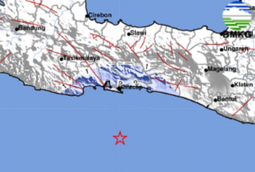 Gempa Bumi Berkekuatan M 4,5 Guncang Cilacap, Jawa Tengah Jumat Pagi Tadi