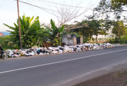 BREAKING NEWS: Tumpukan Sampah di Tepi Irigasi F Trikoyo Memanjang 