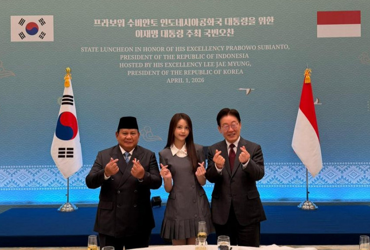 Carmen Hearts2Hearts Jumpa Presiden Prabowo dan Lee Jae Myung, Kompak Bikin Finger Hearts 