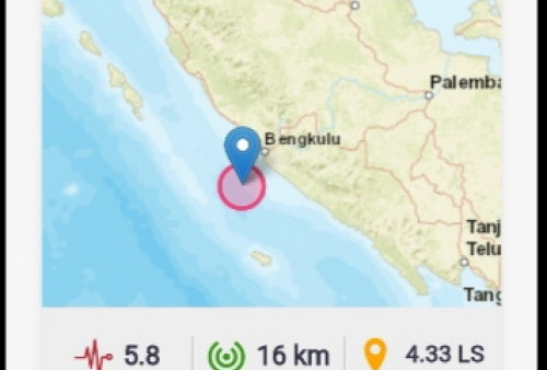 Gempa Terjadi di Bengkulu