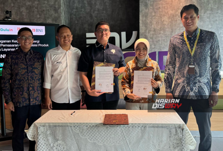 Kolaborasi ini dukukuhkan lewat penandatanganan kerja sama antara Senior Vice President Consumer Segment Division BNI Sri Indira dan CEO Duluin Isa Nuruddin Ahmad di Menara BNI, Pejompongan, Jakarta, Rabu (12/3/2025).