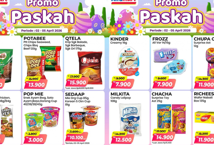 Katalog Promo JSM Alfamart 3-5 April 2026, Ada Diskon Paskah Snack Mulai Rp7 Ribuan