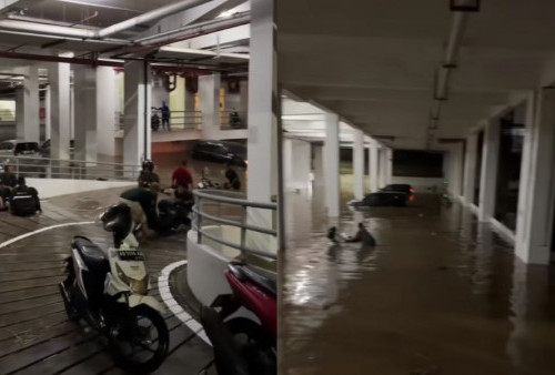 Tanggul Jebol, Bikin Area Parkir Apartemen Serpong Garden Banjir, 50 Kendaraan Terendam