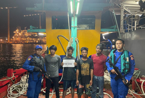 Kapal Berbendera Malaysia Ditangkap Polri di Perairan Selat Malaka
