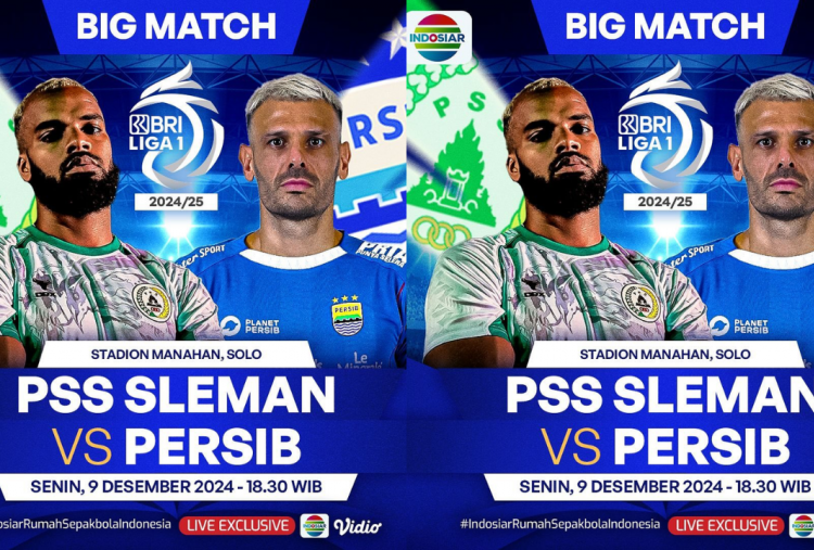 Link Live Streaming PSS Sleman vs Persib Bandung di Liga 1 Hari Ini 9 Desember 2024, Kick Off Pukul 19.00 WIB