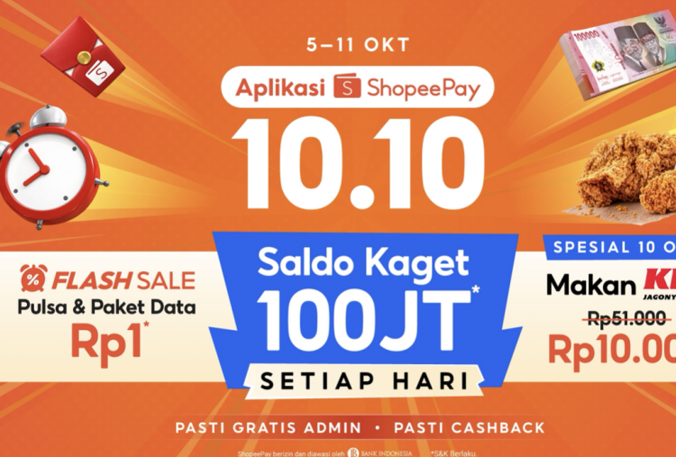 Cek Daftar Promo 10.10 yang Wajib Kamu Serbu, Ada Makan KFC Hanya 10RB di Aplikasi ShopeePay
